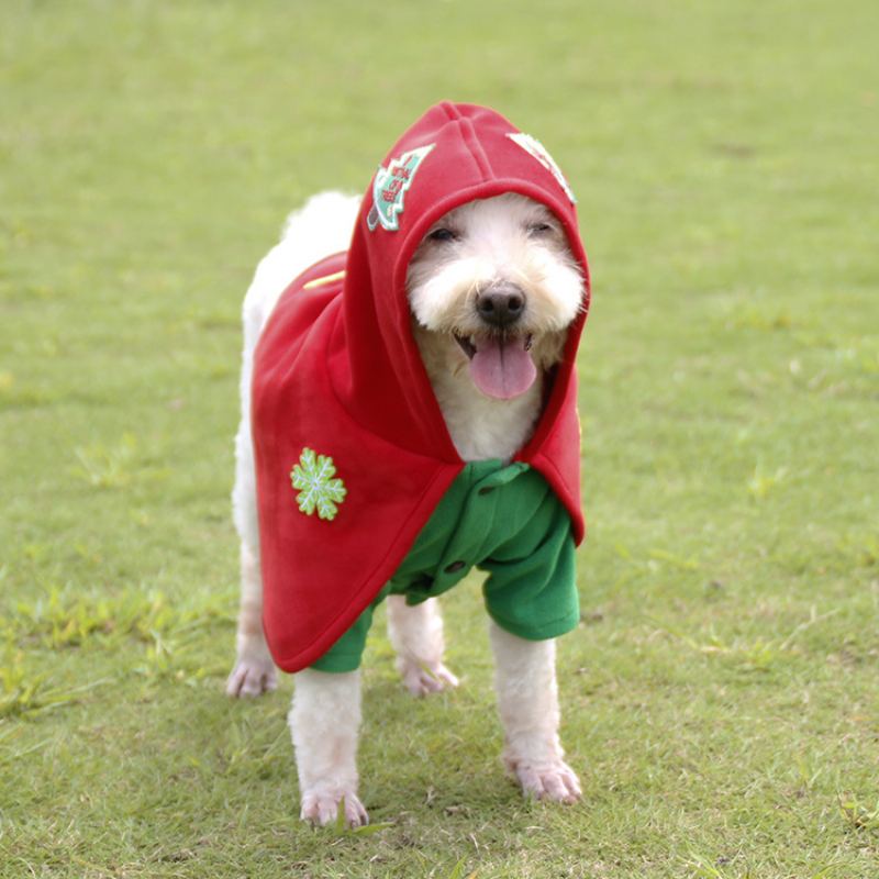 Vánoční Oblečení Pro Mazlíčky Funny Cospaly Little Red Riding Hood Dog Set