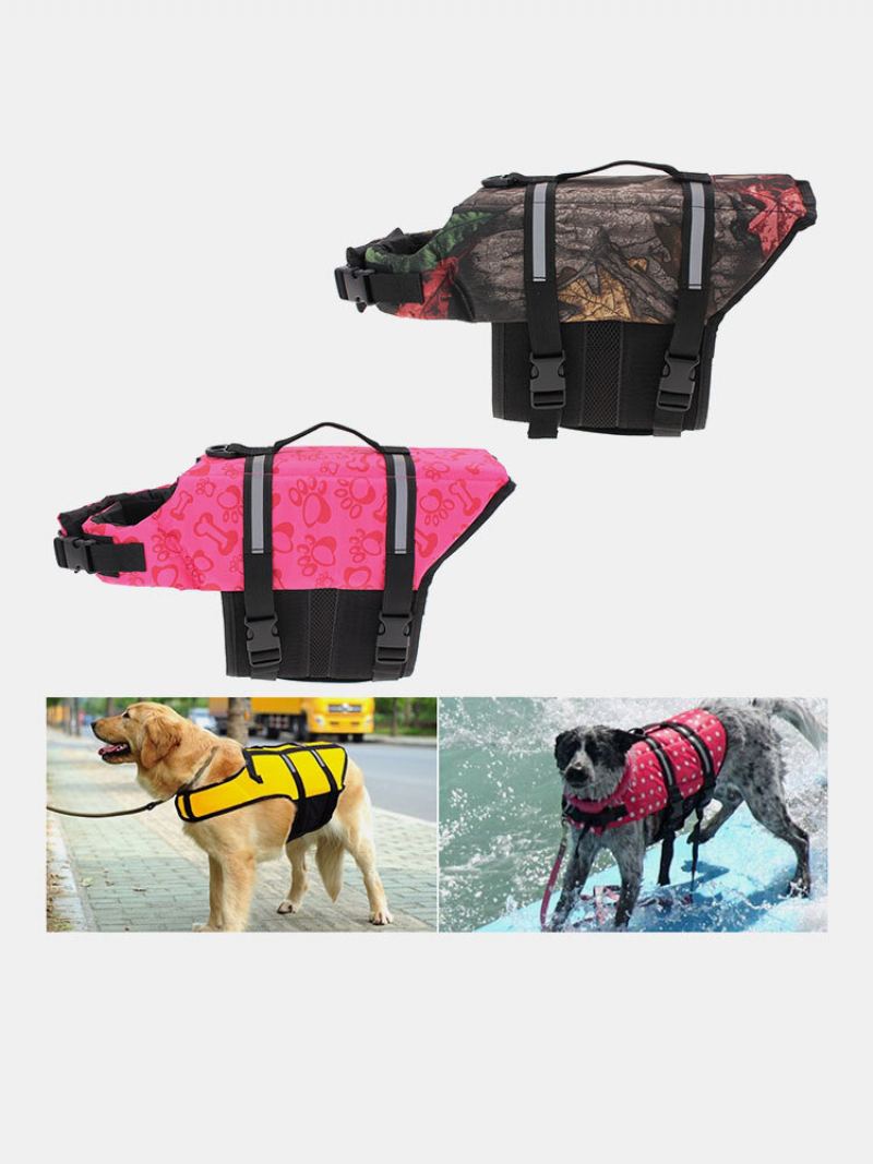 Velikost L Pet Pes Puppy Záchranná Vesta Na Plavání Reflexní Ochrana Float Vest Saver