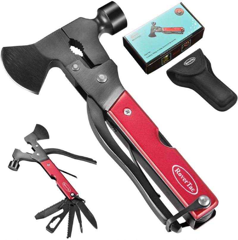 Multitool Camping Tool Nářadí Na Přežití Praktické Dárky 14 V 1 Z Nerezové Oceli Robustní Multifunkční Nástroj Se Sekerou Kladivo Nůž Pilka Šroubováky Otvírák Na Láhve Odolný