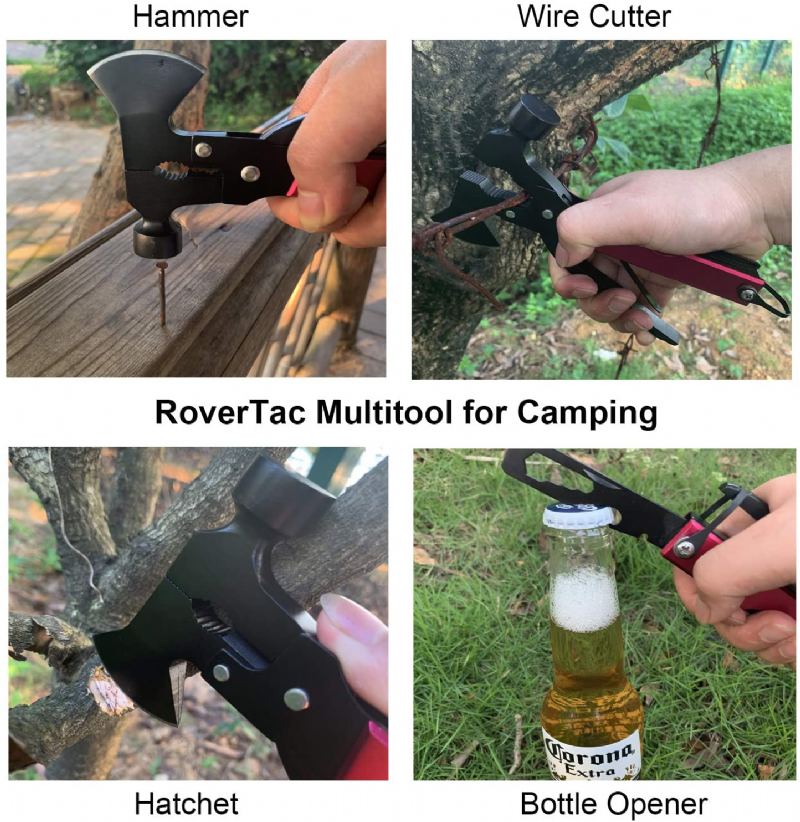 Multitool Camping Tool Nářadí Na Přežití Praktické Dárky 14 V 1 Z Nerezové Oceli Robustní Multifunkční Nástroj Se Sekerou Kladivo Nůž Pilka Šroubováky Otvírák Na Láhve Odolný