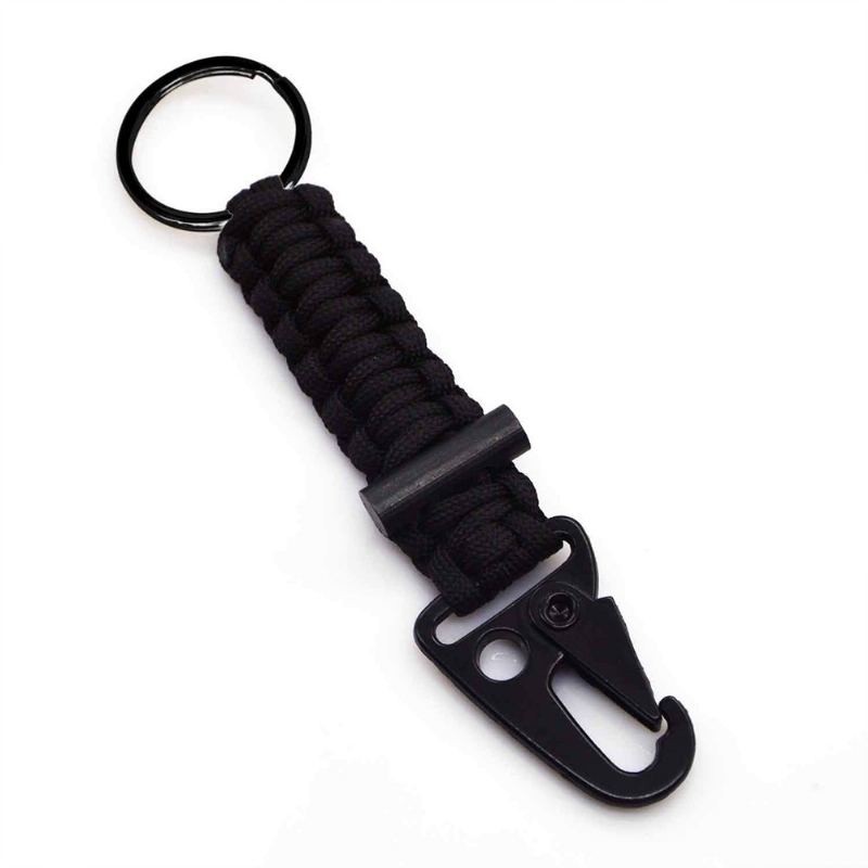 Paracord Survival Keychain With Firestarter A Carabiner Kit Edc For Adventurecamping Hikinghuntingtravel