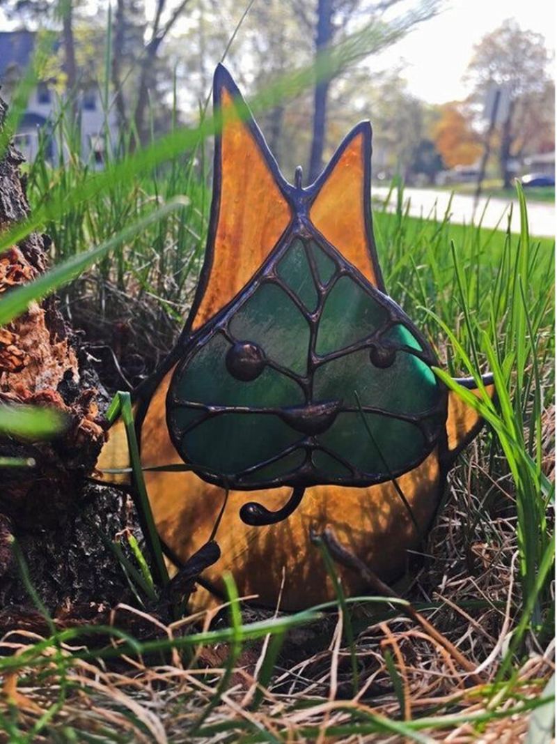 1pc Acrylic Koroks Family Zelda Herní Motiv Leaf Fairy Vkládací Karta Pro Milovníky Her Garden Decor