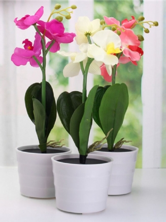 3led Solární Energie Phalaenopsis Květinové Sázky Zahrada Dvůr Světlá Krajina Venkovní Dekorace