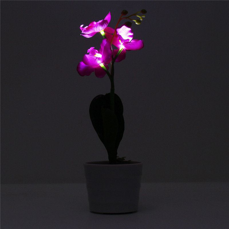 3led Solární Energie Phalaenopsis Květinové Sázky Zahrada Dvůr Světlá Krajina Venkovní Dekorace