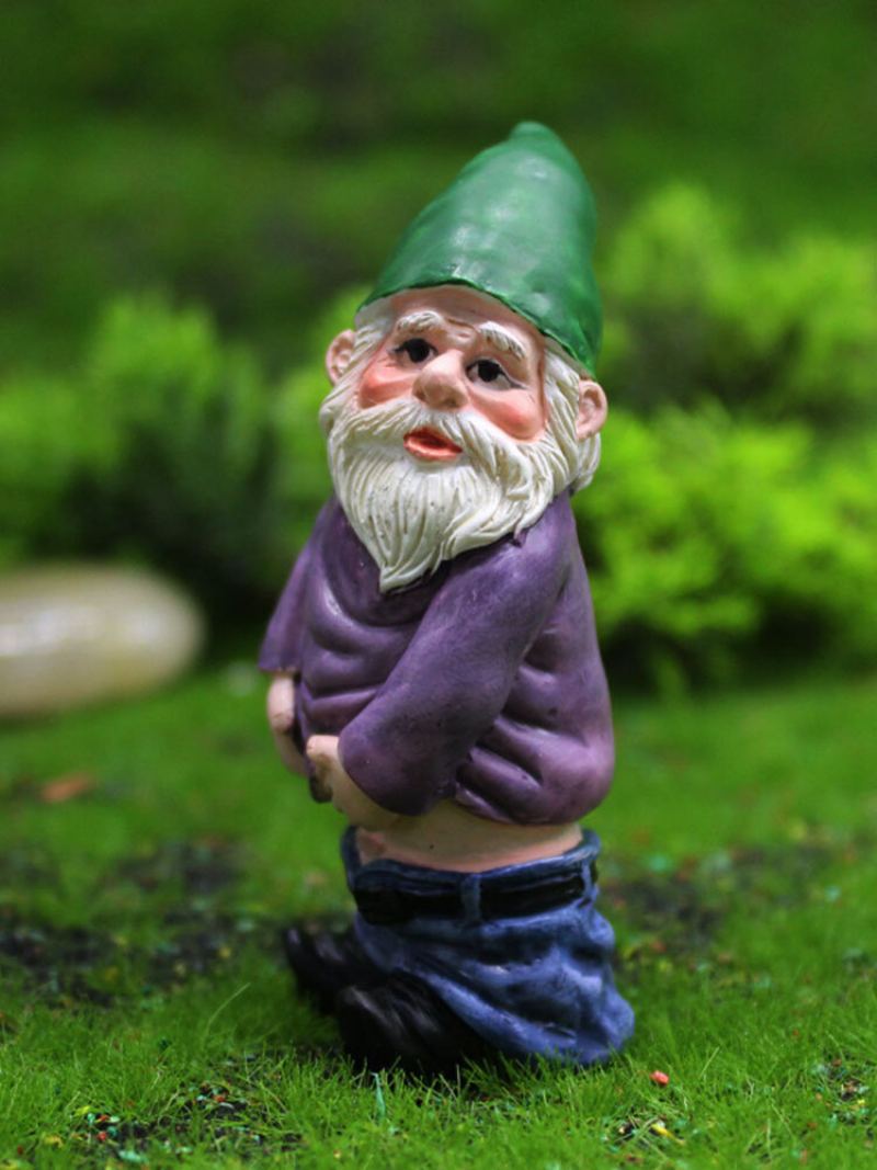 Trpaslíci Legrační Miniatury Víla Zahrada Čůrání Opilý Gnome Elf Ornamenty Ruční Práce Venkovní Pryskyřice Bonsai Zahradní Dekorace