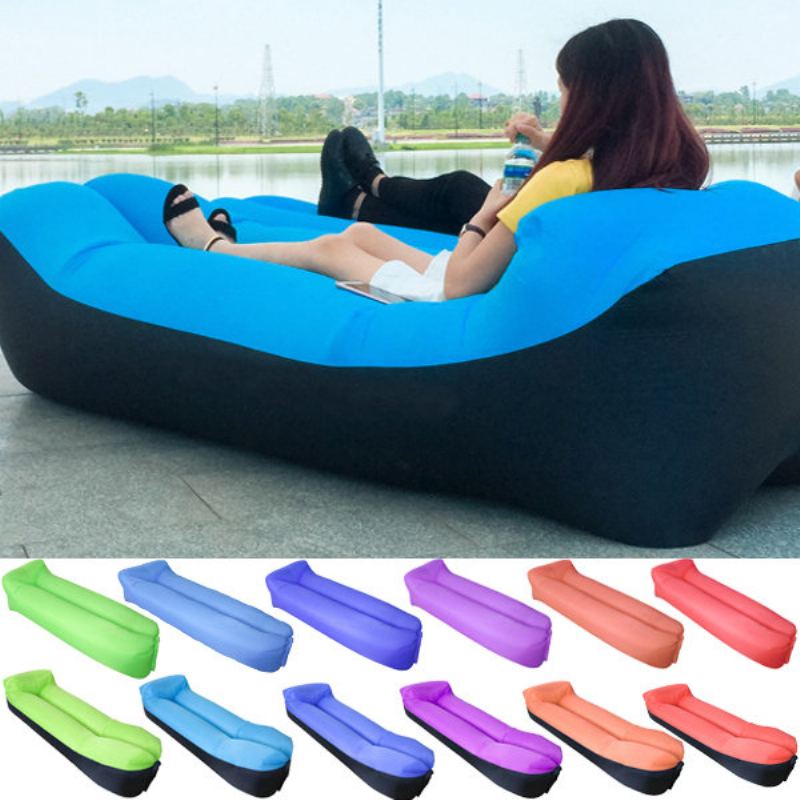 Upgradovaná Verze Outdoor Travel Lazy Sofa Nafukovací Gauč Fast Air Houpací Síť