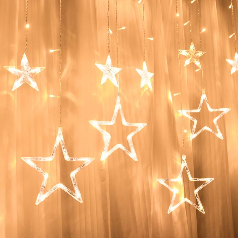 3m Twinkle Star String Lights Vodotěsná Hvězdná Záclonová Světla Se Změnou Barvy Pro Svatbu Vánoce Domů Zahradní Párty Festivalová Dekorace