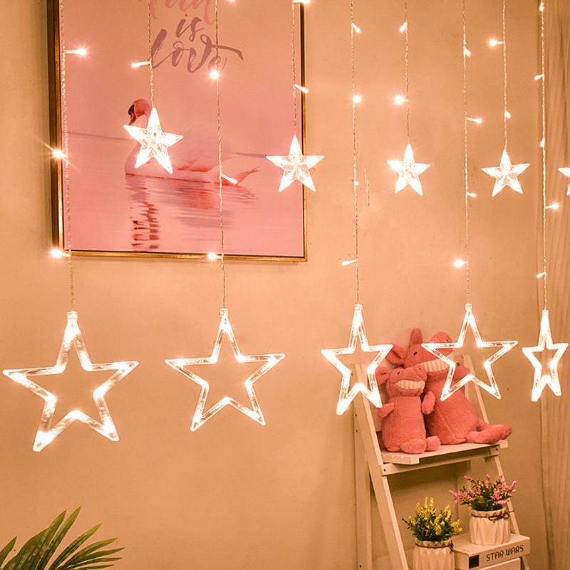 3m Twinkle Star String Lights Vodotěsná Hvězdná Záclonová Světla Se Změnou Barvy Pro Svatbu Vánoce Domů Zahradní Párty Festivalová Dekorace