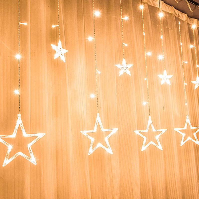 3m Twinkle Star String Lights Vodotěsná Hvězdná Záclonová Světla Se Změnou Barvy Pro Svatbu Vánoce Domů Zahradní Párty Festivalová Dekorace