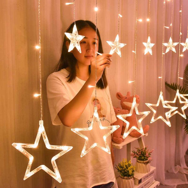 3m Twinkle Star String Lights Vodotěsná Hvězdná Záclonová Světla Se Změnou Barvy Pro Svatbu Vánoce Domů Zahradní Párty Festivalová Dekorace