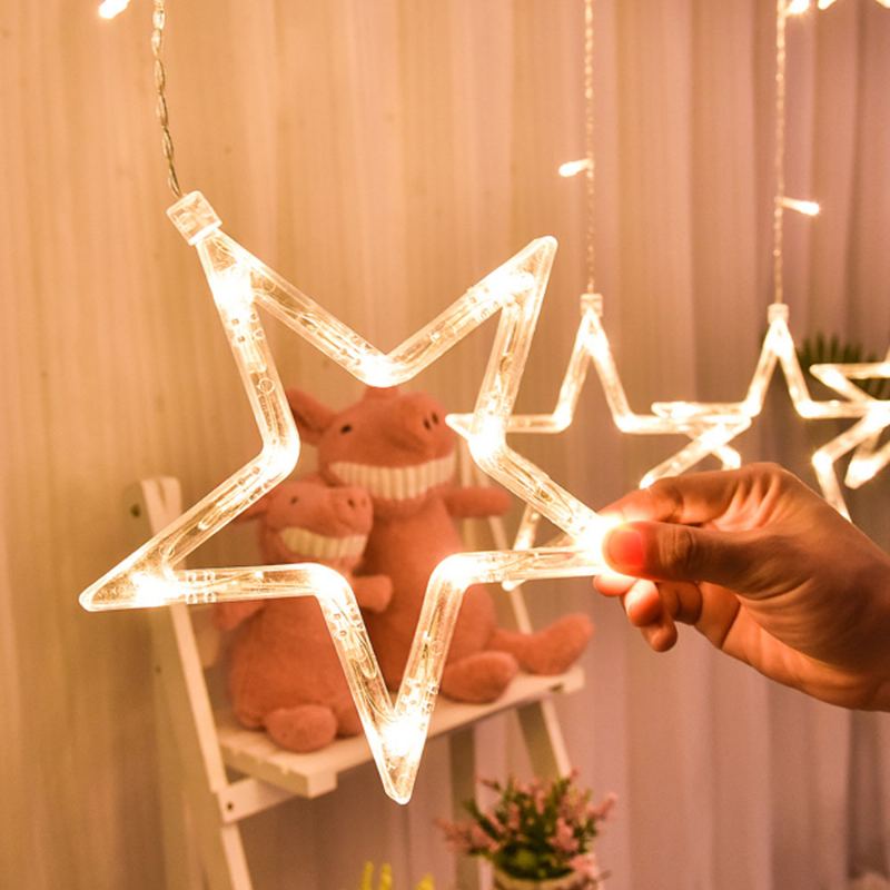 3m Twinkle Star String Lights Vodotěsná Hvězdná Záclonová Světla Se Změnou Barvy Pro Svatbu Vánoce Domů Zahradní Párty Festivalová Dekorace