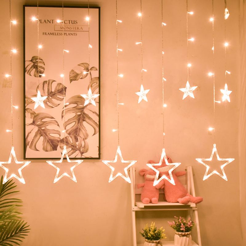 3m Twinkle Star String Lights Vodotěsná Hvězdná Záclonová Světla Se Změnou Barvy Pro Svatbu Vánoce Domů Zahradní Párty Festivalová Dekorace