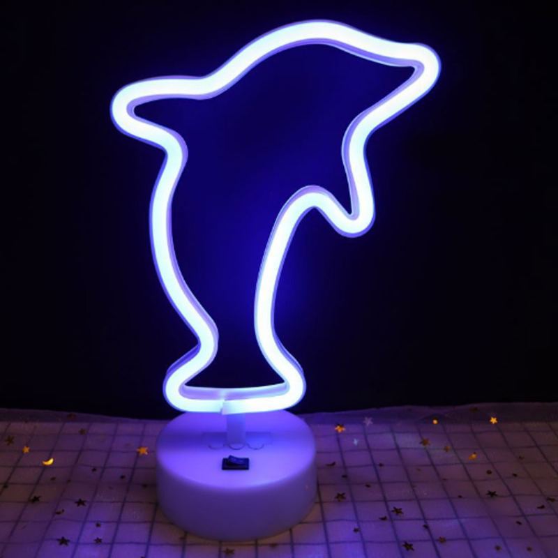 Dekorativní Králík Sněhulák Neonový Typ Noční Lampy Do Obývacího Pokoje Dětský Pokoj Creative Led Světlo Dobíjecí Usb