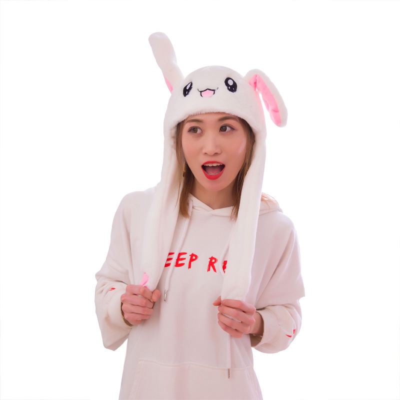 Králičí Čepice Ušní Pohyblivá Skákací Funny Bunny Plyšová Cosplay Vánoční Večírek