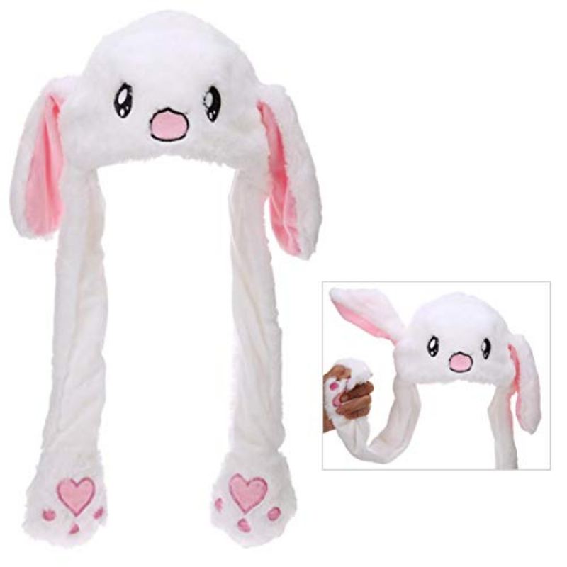 Králičí Čepice Ušní Pohyblivá Skákací Funny Bunny Plyšová Cosplay Vánoční Večírek