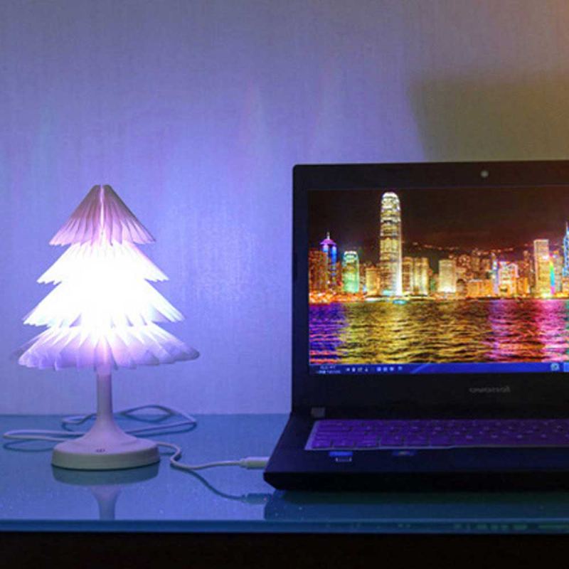 Papír Na Vánoční Stromeček Noční Světlo Ozdoby Na Lampu Napájenou Baterií Stolní Blesková Světla Napájená Usb Pro Dekorace Na Sváteční Párty