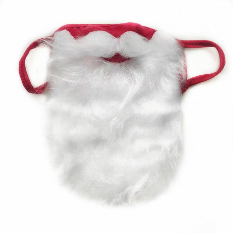 Santa Claus Maska Na Vousy Funny Dress Up Red Christmas Mask Prachotěsná Bavlněná Na Obličej