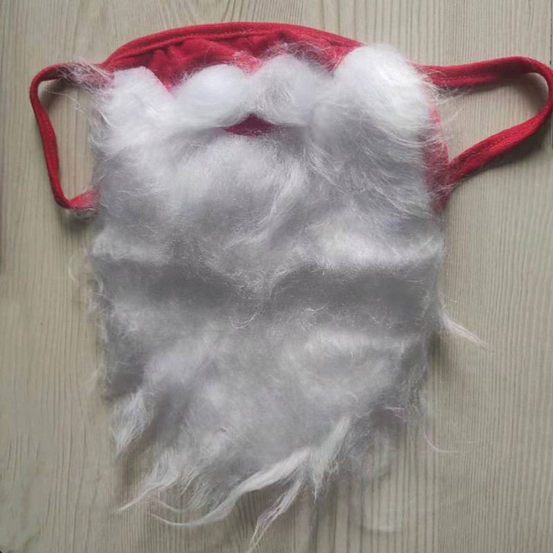 Santa Claus Maska Na Vousy Funny Dress Up Red Christmas Mask Prachotěsná Bavlněná Na Obličej