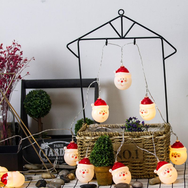 Sněhulák Vánoční Osvětlení Led Světla Řetězec Dekorace Usb Battery Box Santa Claus String Lights