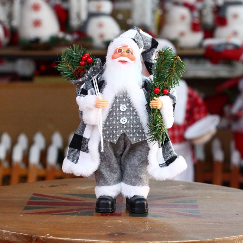 Vánoční Dekorace Na Panenku Old Man 30cm Stojící Santa Claus Ornamenty