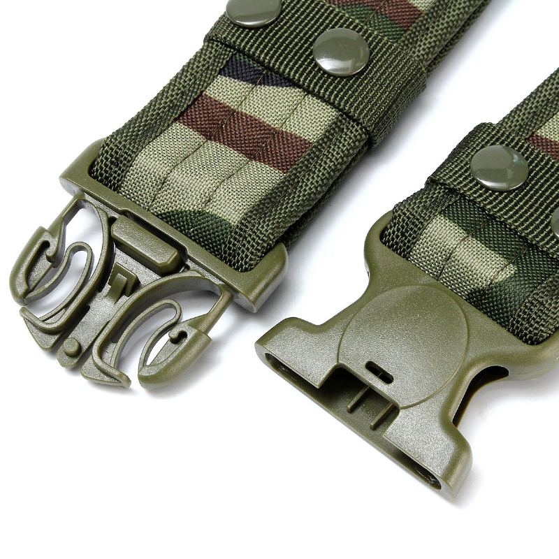 130cm Pánský Maskovací Vojenský Armádní Taktický Pásek Swat Combat Hunting Outdoor Sports Belt