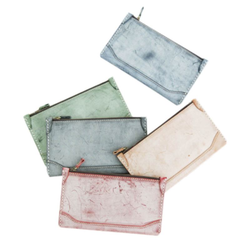 2023 Nová Dlouhá Peněženka Vintage Ručně Vyráběná Zelenina Opálená Ladies Clutch Z Pravé Kůže Fog Wax