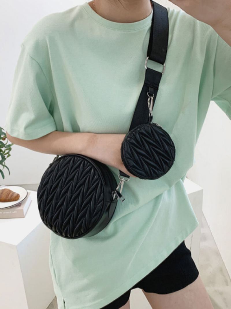 2ks Dámské Módní Kabelky Crossbody Bag Sets Z Umělé Kůže