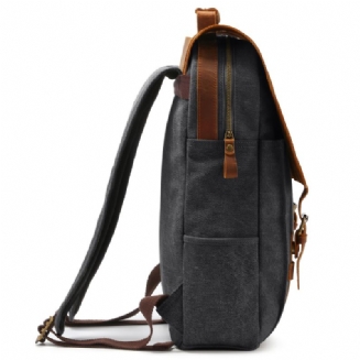 Batoh Retro Plátěný Crazy Horse Leather Backpack Počítačový Pro Volný Čas