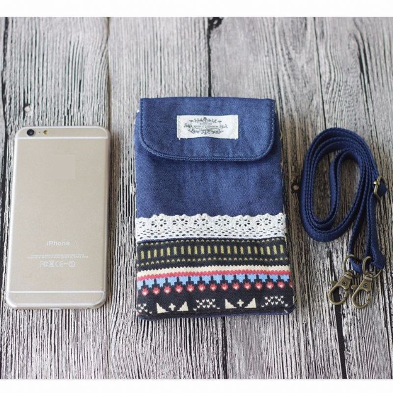 Cowboy Cotton Joint Shoulder 6inch Phone Bag Pro Iphone Samsung Xiaomi Huawei