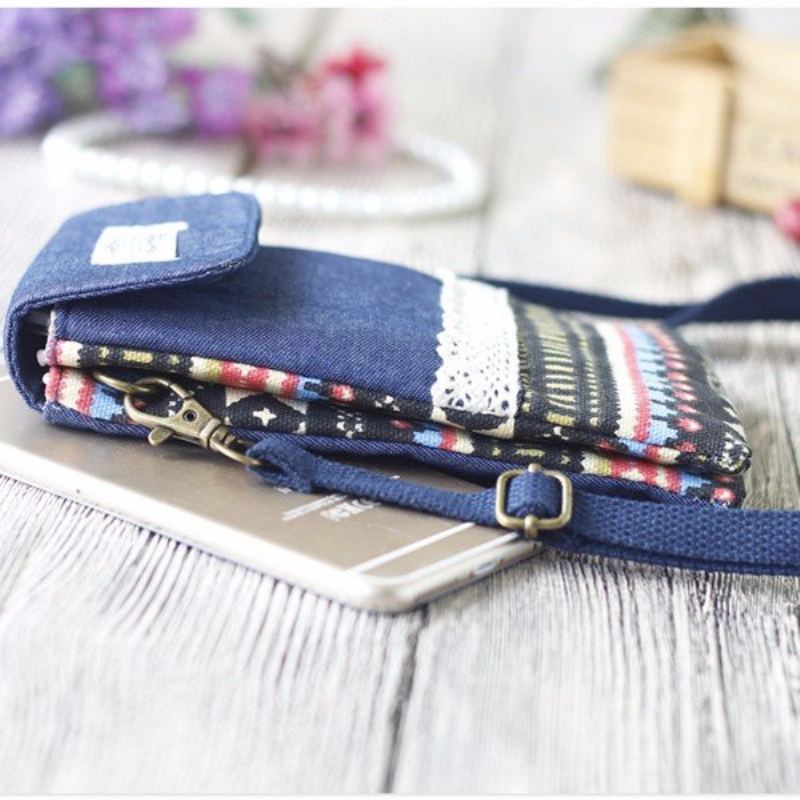 Cowboy Cotton Joint Shoulder 6inch Phone Bag Pro Iphone Samsung Xiaomi Huawei