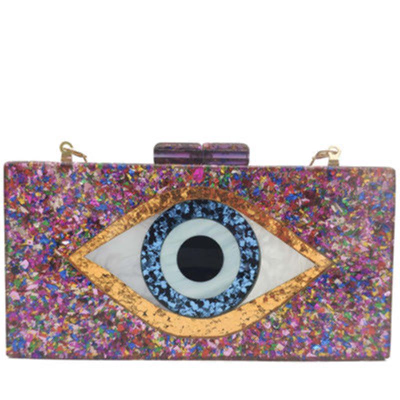 Dámská Akrylová Večerní Taška Devil Eyes Hand Bag Párty Moq 1pcs