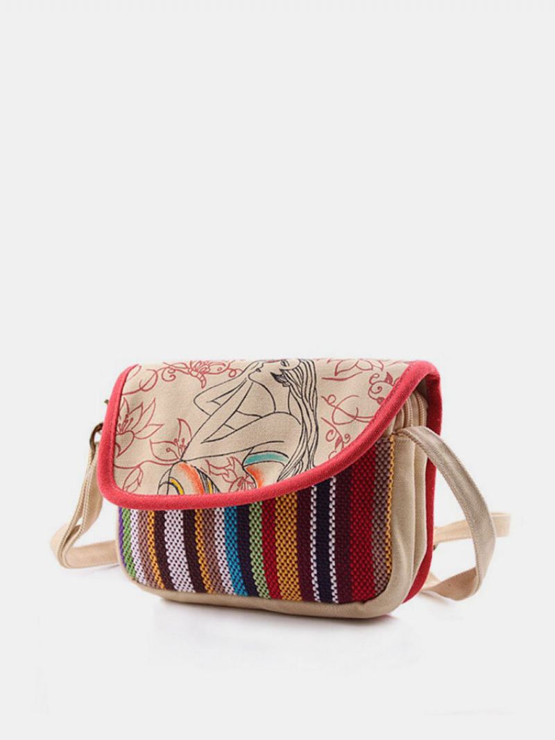 Dámská Canvas National Mini Crossbody Kabelka Messenger Bag