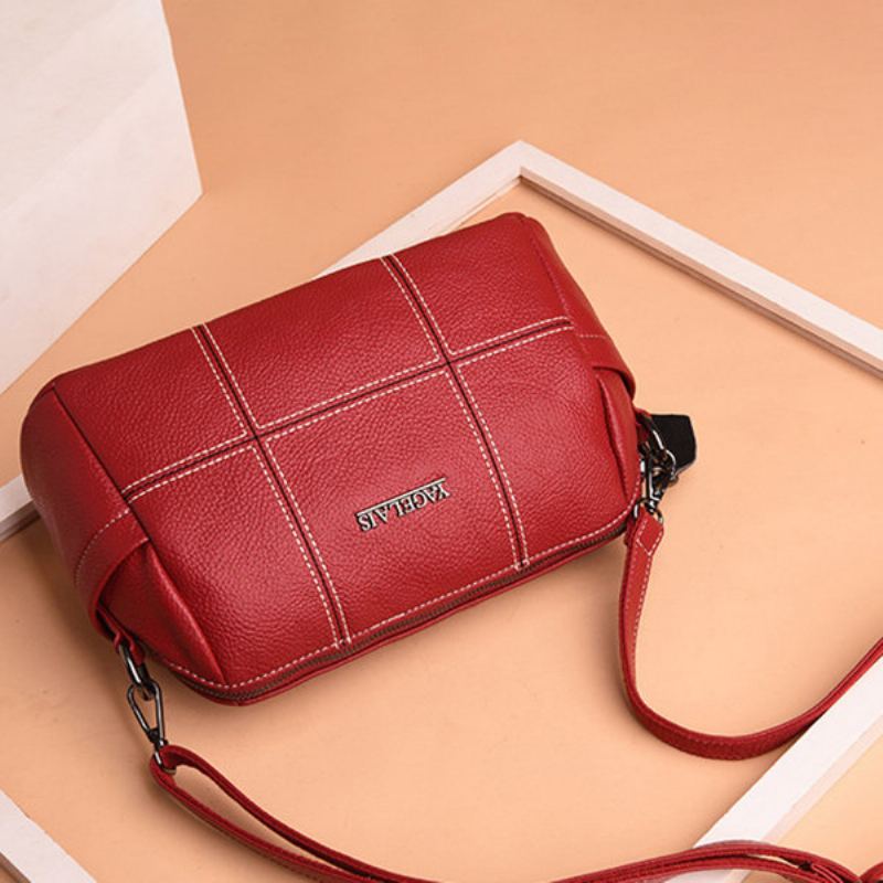 Dámská Crossbody Kabelka S Pevným Prošíváním Mumiová Taška Přes Rameno Z Umělé Kůže