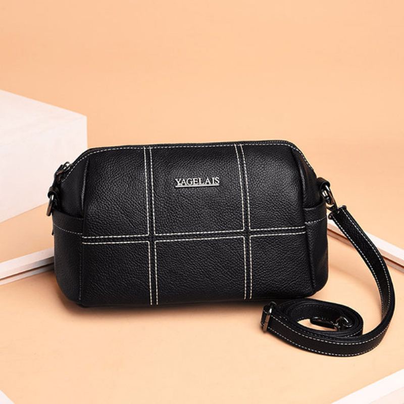 Dámská Crossbody Kabelka S Pevným Prošíváním Mumiová Taška Přes Rameno Z Umělé Kůže