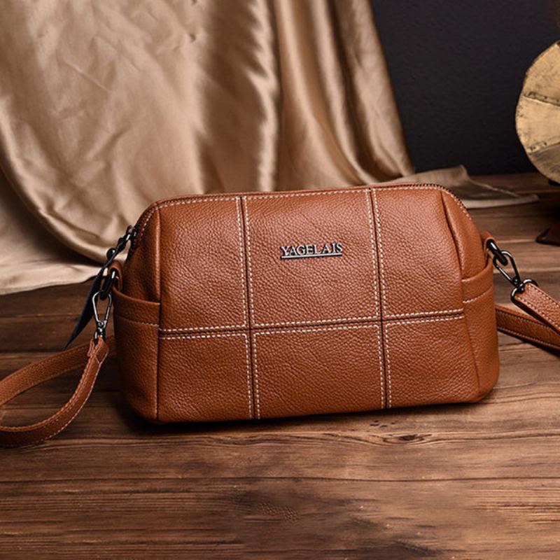 Dámská Crossbody Kabelka S Pevným Prošíváním Mumiová Taška Přes Rameno Z Umělé Kůže