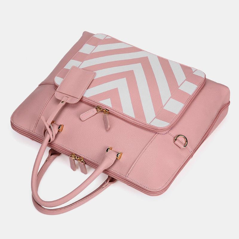 Dámská Designová Pruhovaná Business Kabelka Multifunkční Crossbody