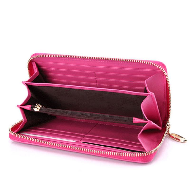 Dámská Elegantní Peněženka Z Pravé Kůže Clutches Bag Wristlet Wallet