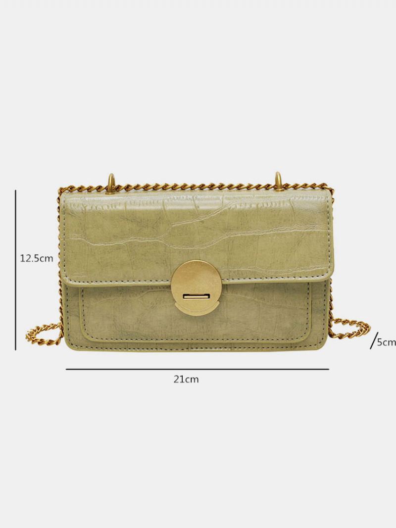 Dámská Kabelka Crossbody Classic Chain Z Pu Kůže S Aligátorem Zrnitým