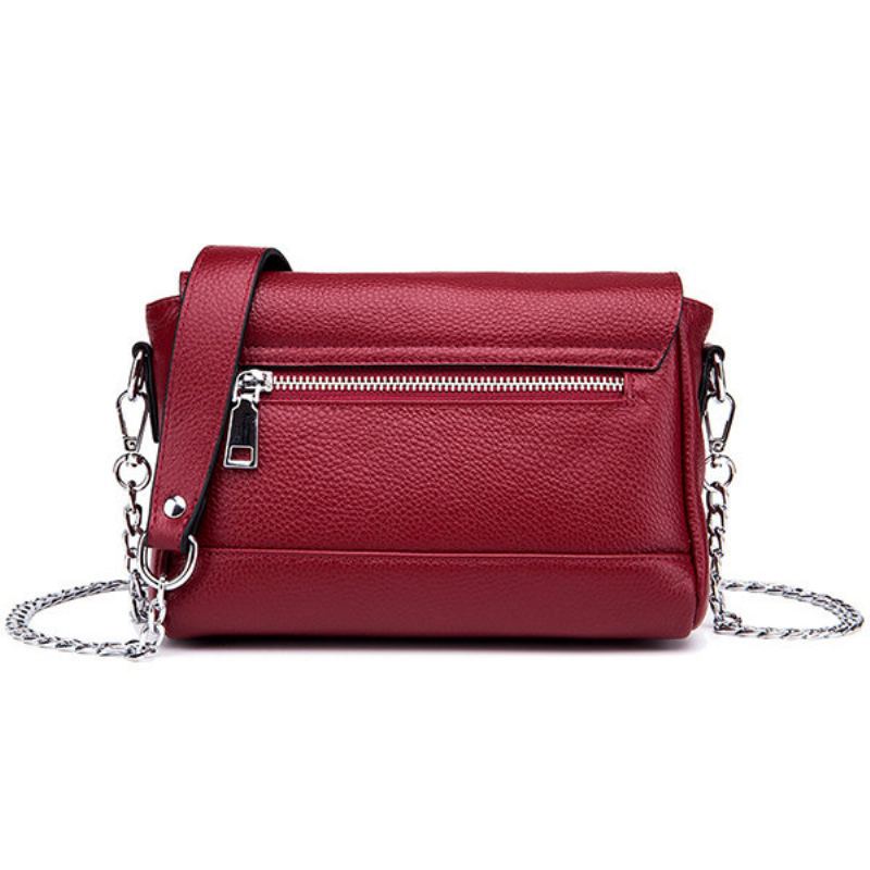 Dámská Kabelka Crossbody Z Pravé Kůže Vintage High-end Taška Přes Rameno Se Zámkem