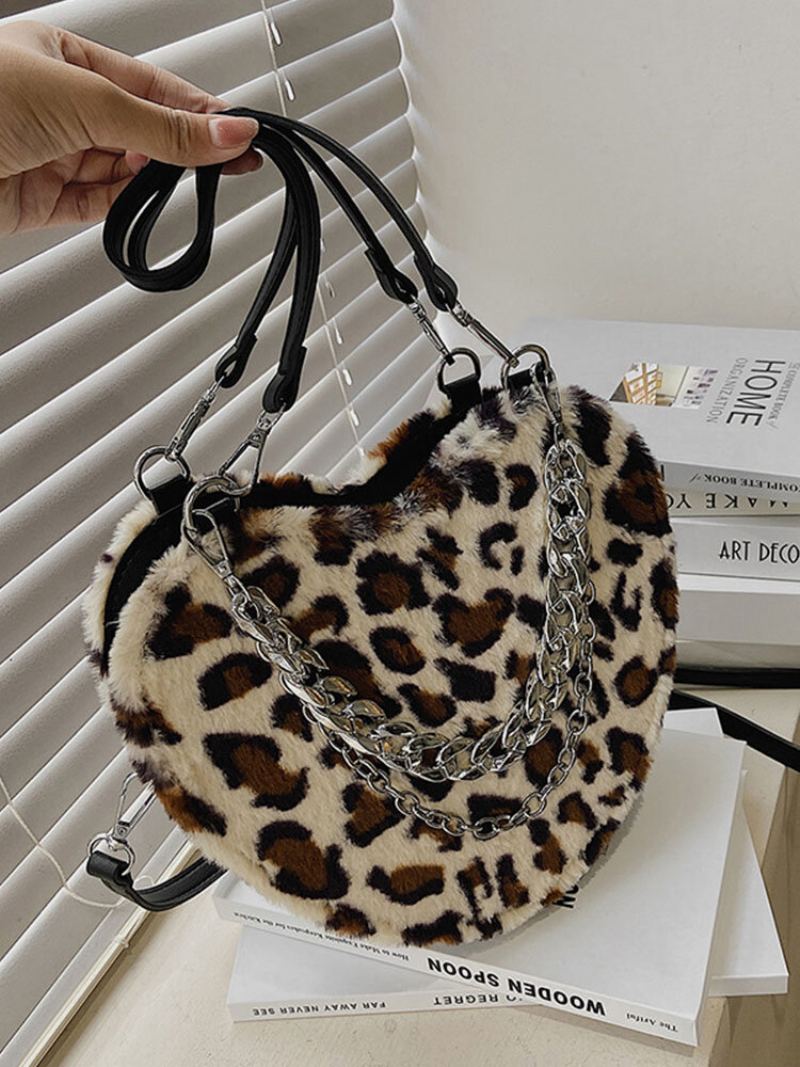 Dámská Kabelka Dacron Casual Leopard Chain Crossbody Bag