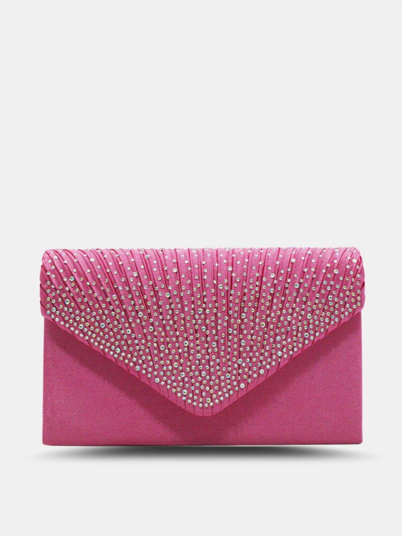 Dámská Kabelka Joseko Se Saténovou Klapkou Hot Diamond Evening Bag Elegantní Přes Rameno Clutch Chain