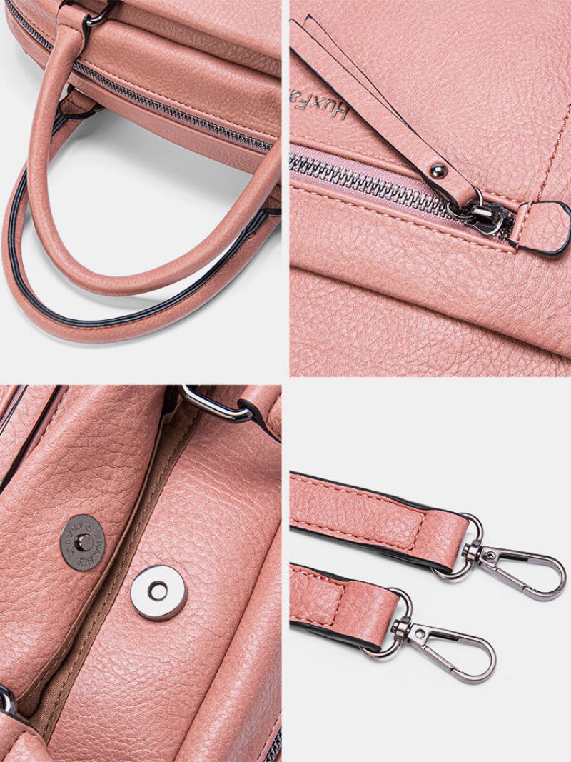 Dámská Kabelka Joseko Z Umělé Kůže Casual Simple Multilayer Zip Crossbody