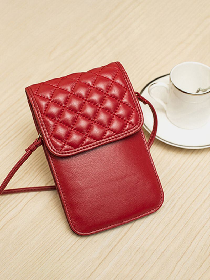 Dámská Kabelka Na Telefon Z Pravé Kůže Mini Crossbody