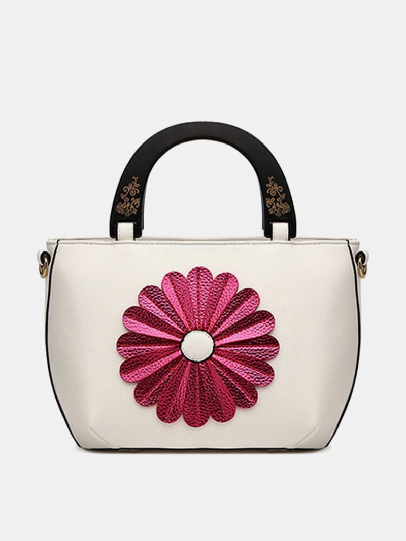 Dámská Kabelka National Pu Leather Flower Crossbody Bag