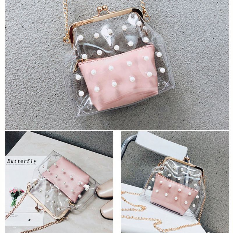 Dámská Kabelka Přes Rameno 2pcs Pvc Hasp Pearly Shell Crossbody