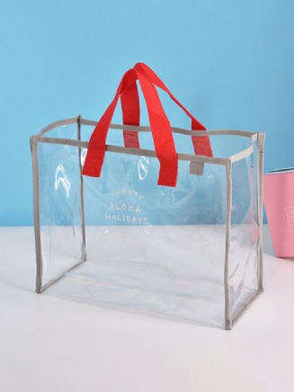 Dámská Kabelka Pvc Transparent Capacity Beach Bag Cestovní Plavecké Tašky