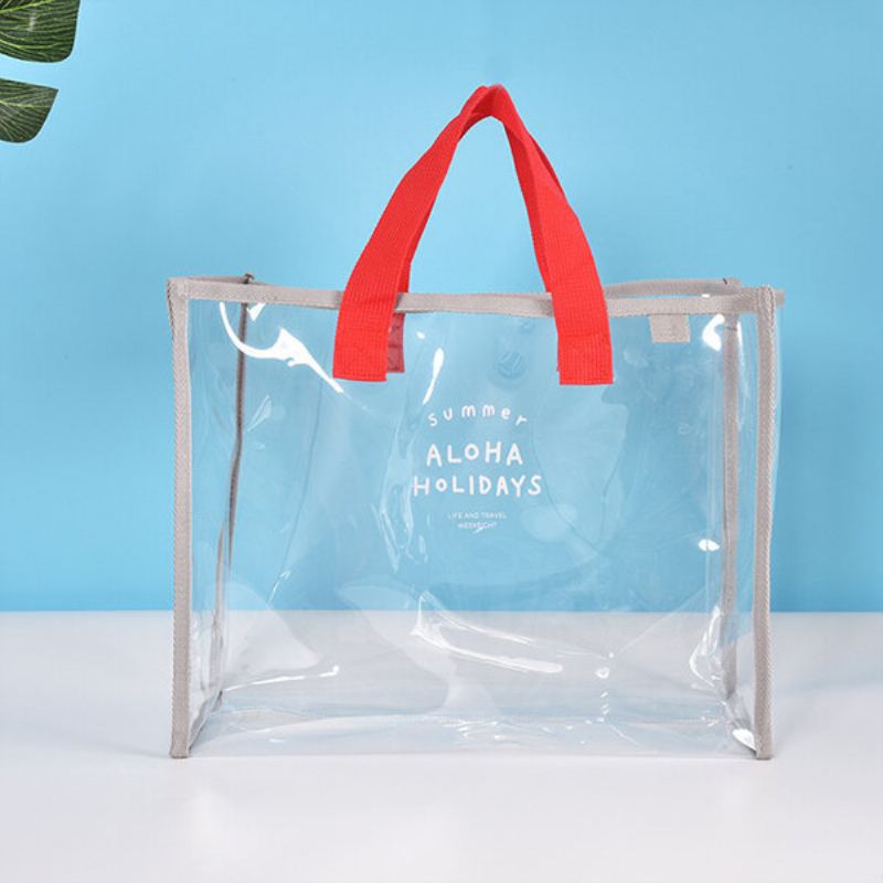 Dámská Kabelka Pvc Transparent Capacity Beach Bag Cestovní Plavecké Tašky