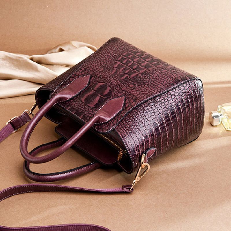 Dámská Kabelka S Krokodýlím Vzorem Z Pu Kůže Casual Crossbody