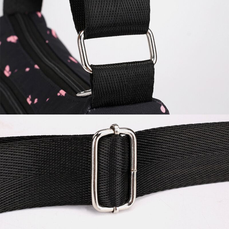 Dámská Kabelka S Nylonovým Potiskem Vodotěsná Proti Krádeži Casual Crossbody Taška Přes Rameno