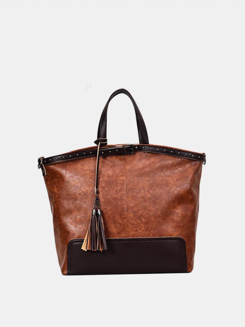 Dámská Kabelka S Velkou Kapacitou Vintage Tassel Tote Casual Crossbody